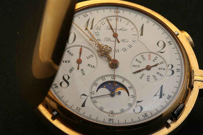 mechanical pocket watch with date
